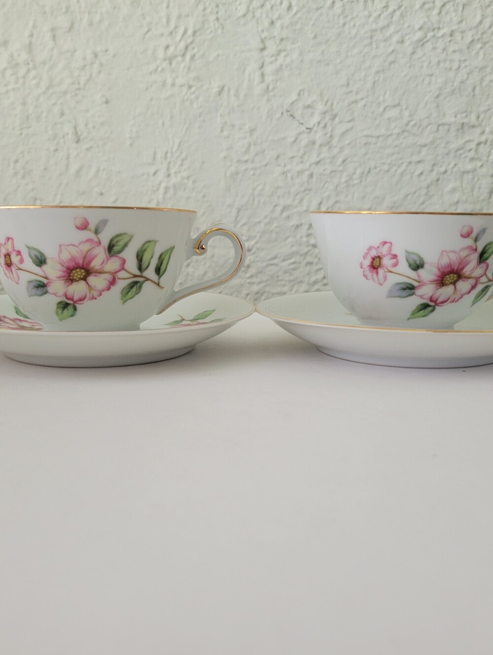 Vintage Tea Cup With Saucer Japan Hand Painted Seyei Say Yay Fine China Set Of 2
